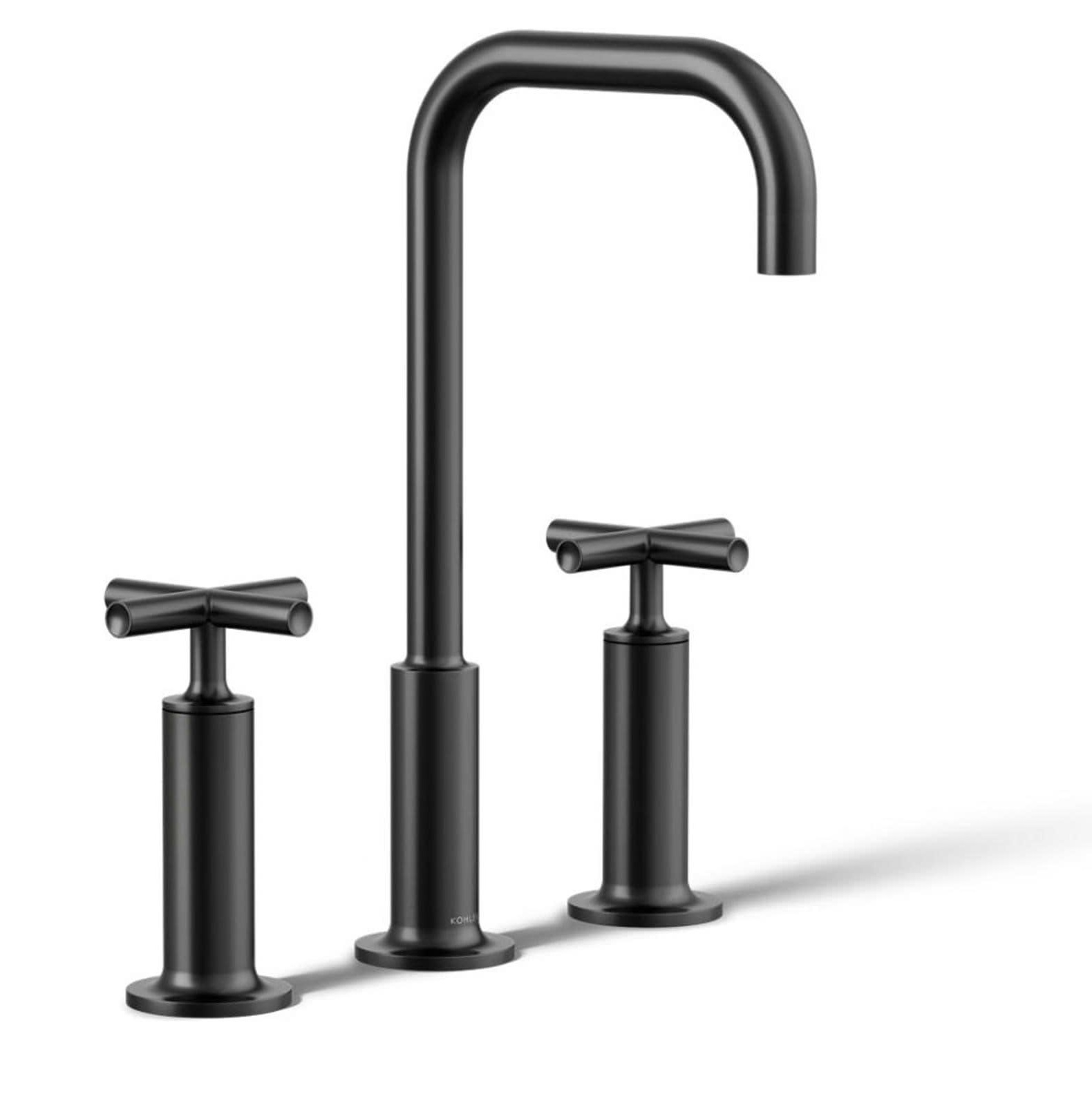 Vòi chậu lavabo 3 lỗ màu đen mờ Kohler K-14408-3-BL