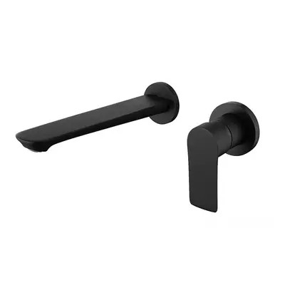 Vòi chậu lavabo âm tường màu đen Kohler K-25105T-4-CP 2BL