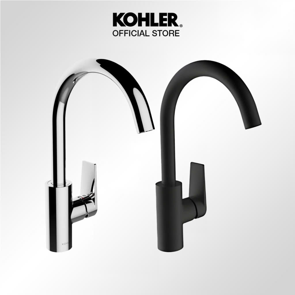 Vòi rửa bát nóng lạnh Kohler K-74053T-4-CP (Màu đen hoặc màu Crom )