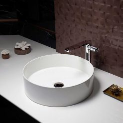 Chậu rửa lavabo đặt bàn tròn thành mỏng Kohler Mica K-90012T-0