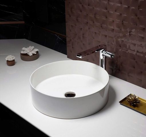 Chậu rửa lavabo đặt bàn tròn thành mỏng Kohler Mica K-90012T-0