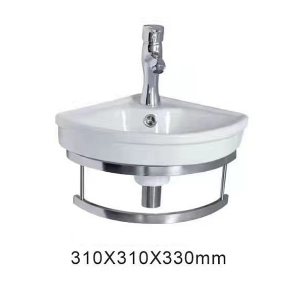 Chậu rửa lắp góc có giá đỡ kèm vắt khăn mặt KOKKU 165