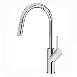 Vòi rửa bát nóng lạnh dây rút Konox Ponte Chrome