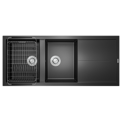 Chậu rửa bát Konox Granite Sink Livello Smart 1160-Black