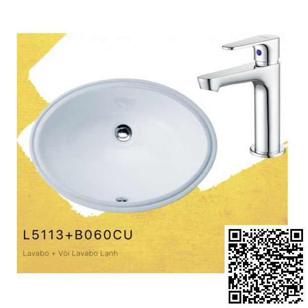Combo Thiết bị vệ sinh Caesar Lavabo Và Vòi Lạnh L5113-B060CU