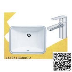 Combo Thiết bị vệ sinh Caesar Lavabo Và Vòi Nóng Lạnh L5125-B380CU