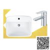Combo Thiết bị vệ sinh Caesar Lavabo Và Vòi Nóng Lạnh L5019-B380CU
