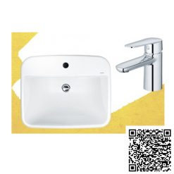 Combo Thiết bị vệ sinh Caesar Lavabo Và Vòi Nóng Lạnh L5019-B380CU