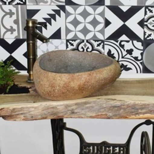 Chậu lavabo đá cuội tây bắc LC01-1