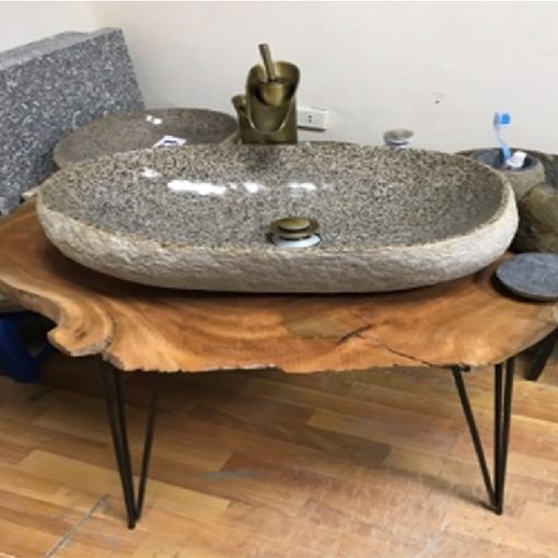 Chậu lavabo đá cuội tây bắc LC01