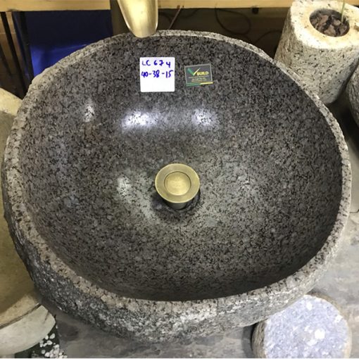 Chậu rửa mặt lavabo đá cuội Tây Bắc LC674