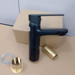 Vòi chậu lavabo mạ đen LE026D