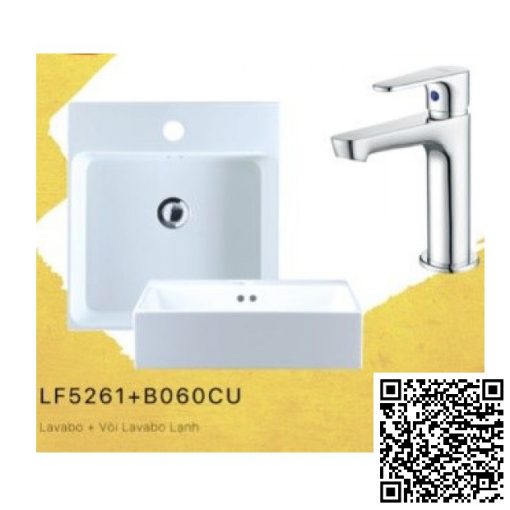 Combo Thiết bị vệ sinh Caesar Lavabo Và Vòi Lạnh LF5261-B060CU