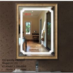 Gương đèn led khung gỗ Heco LG-133
