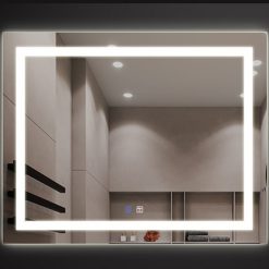 Gương đèn led cảm ứng kẻ viền Bancoot LKM101