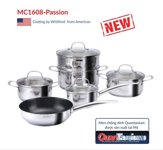 Bộ nồi inox 304 Eurosun MC1608-Passion