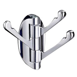 Móc áo 3 chạc màu crom xoay treo tường Miken-029W