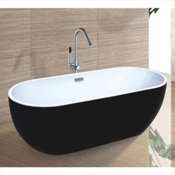 Bồn tắm đặt sàn màu đen nghệ thuật Miken 5041B