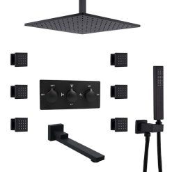 Sen tắm âm tường nóng lạnh massage màu đen Miken Mix508