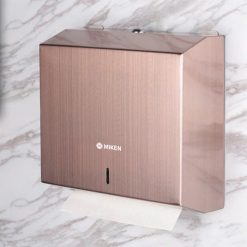 Hộp đựng giấy lau tay mạ màu đồng đỏ xước Miken MK-A724S