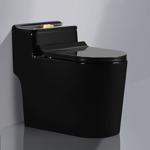 Bồn cầu 1 khối nghệ thuật màu đen Miken MKB-0895BLG