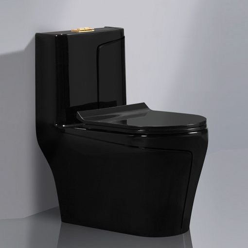 Bồn cầu 1 khối nghệ thuật màu đen Miken MKB-0902BLG