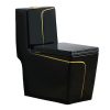 Bồn cầu 1 khối nghệ thuật màu đen Miken MKB-0903BLG