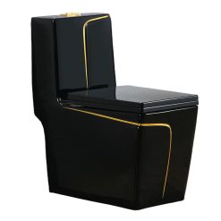 Bồn cầu 1 khối nghệ thuật màu đen Miken MKB-0903BLG