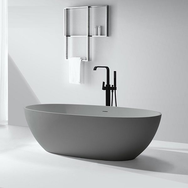 Bồn tắm màu Ghi xi măng đá nhân tạo marble Miken MKB-8807GR