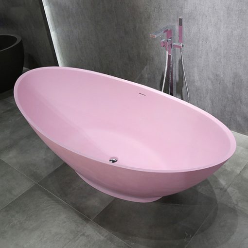Bồn tắm màu hồng đá nhân tạo marble Miken MKB-8807P