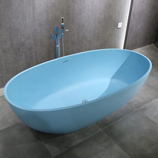 Bồn tắm màu xanh da trời đá nhân tạo marble nghệ thuật Miken MKB-8807SB