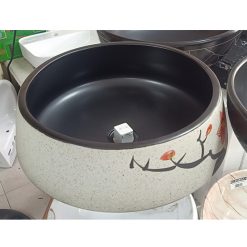 Chậu rửa lavabo nghệ thuật lòng đen Miken MKC-213