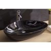 Chậu rửa mặt lavabo dương bàn màu đen vân đá Miken MKC-2203B