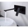 Vòi chậu lavabo âm tường màu đen Miken MKV-600024B