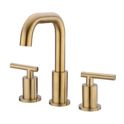 Vòi chậu lavabo, vòi bồn tắm màu vàng mờ Miken MKV-V04G