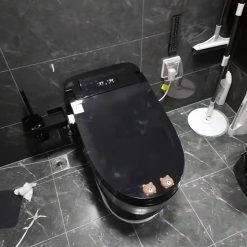 Bồn cầu nắp rửa điện tử màu đen Miken SA-608B