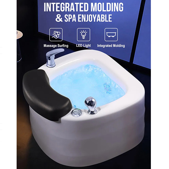 Bồn ngâm chân massage sục khí nail Miken T096 đèn led