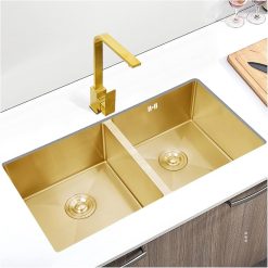 Chậu rửa bát Handmade Inox 304 mạ vàng PVD Miken 1507G