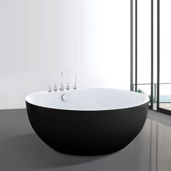 Bồn tắm đặt sàn màu đen nghệ thuật Miken 5026B