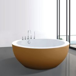 Bồn tắm hình tròn nghệ thuật màu cam Miken 5013O