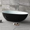 Bồn tắm đặt sàn màu đen nghệ thuật Miken 5026B