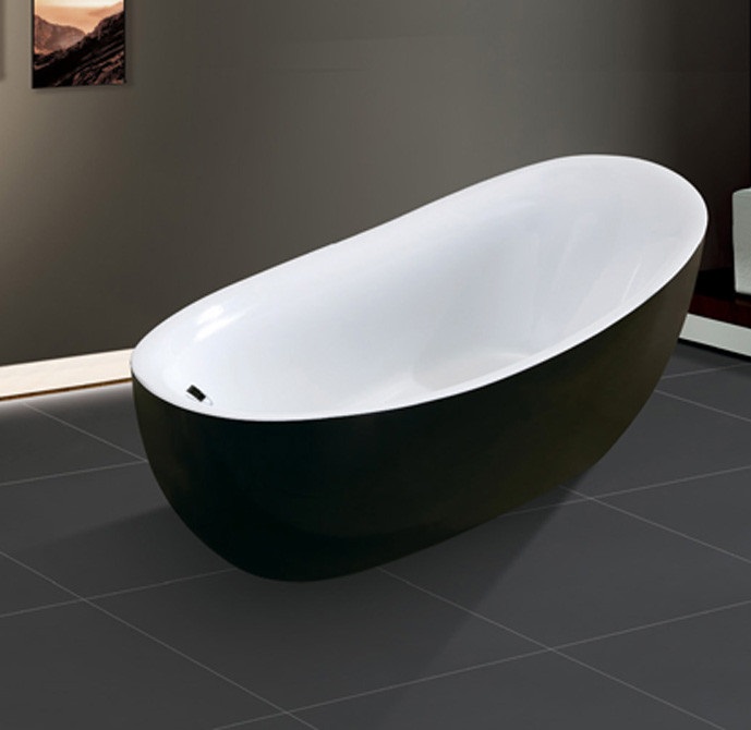 Bồn tắm nghệ thuật màu đen trắng Miken 5042BW