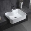 Chậu rửa lavabo bán âm bàn Miken AL-295BW.1