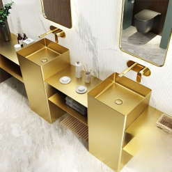 Chậu rửa lavabo chân đứng Inox 304 Miken CS-0111