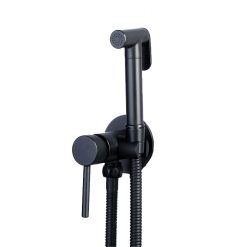 Vòi xịt vệ sinh nóng lạnh âm tường màu đen Miken F-1301B