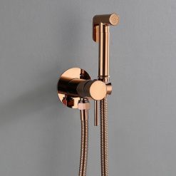 Vòi xịt vệ sinh nóng lạnh âm tường màu vàng hồng Miken F-7505RG