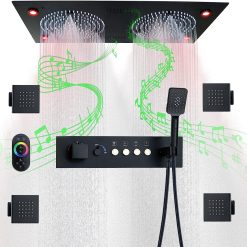 Sen tắm nhiệt độ âm tường màu đen Miken HD-223-0703