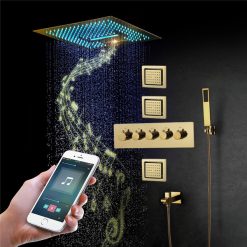 Sen tắm màu vàng âm tường nóng lạnh Miken HI05047G