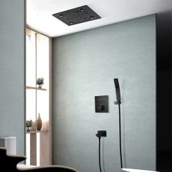 Sen tắm nhiệt độ âm tường màu đen bát Led Miken HI05078B