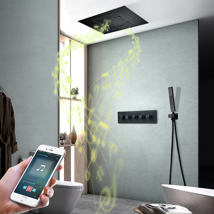 Sen tắm nhiệt độ âm tường màu đen Miken HI1512203B